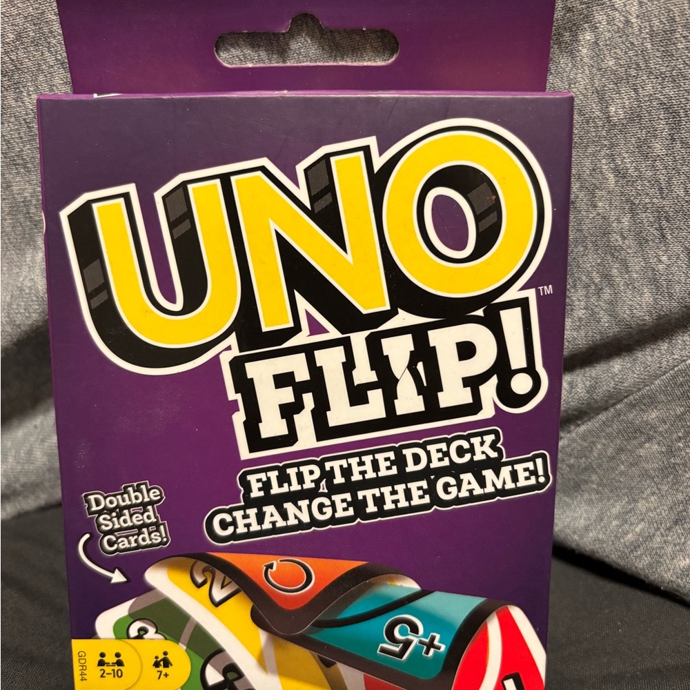Mattel UNO Flip Card Game - Purple and Multicolor